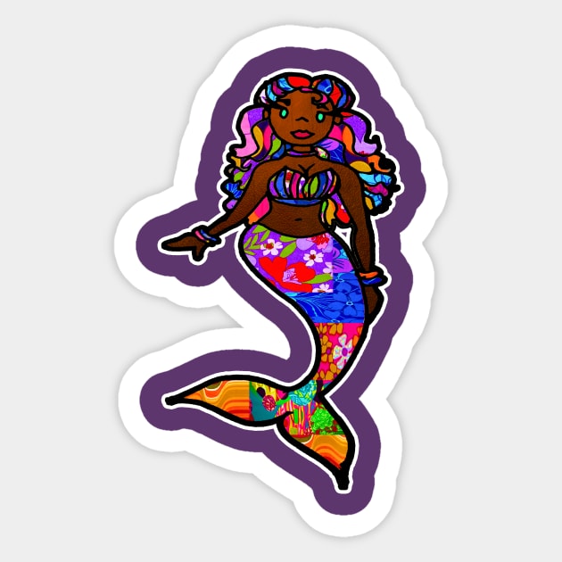 Rainbow Chocolate Mermaid Sticker by artbyomega